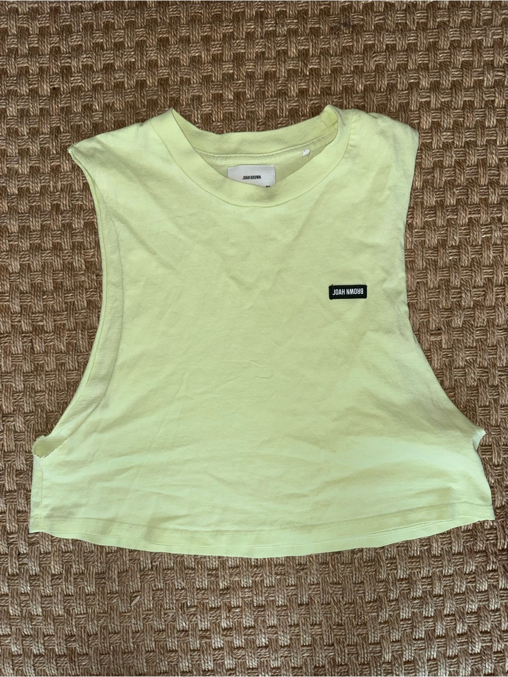 NWOT JOAH BROWN Women's Cropped Muscle Tank — Light Lime
